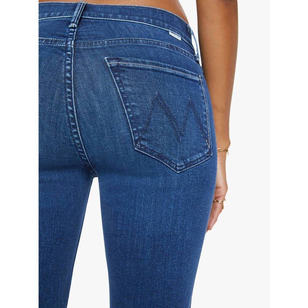 NEW MOTHER mid rise dazzler ankle fray straight leg jeans in fancy - Picture 5 of 5